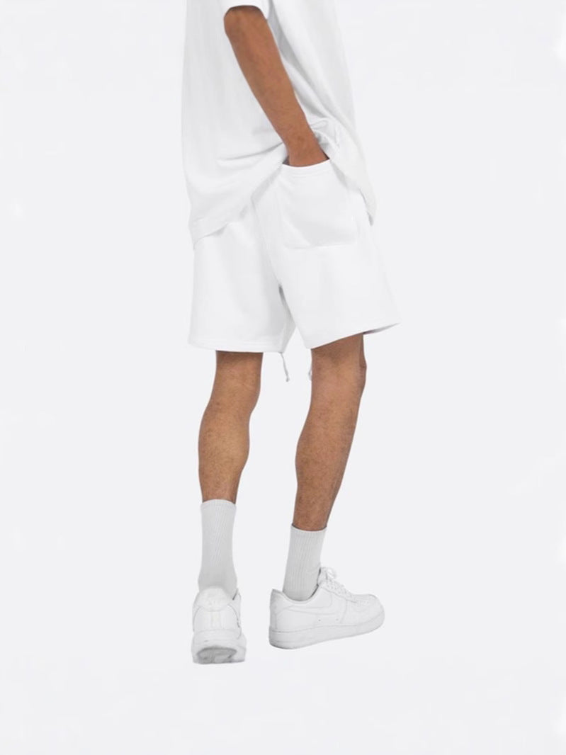 Men's Summer Solid Color Cotton Sports Shorts - Loose Fit, Comfortable & Stylish