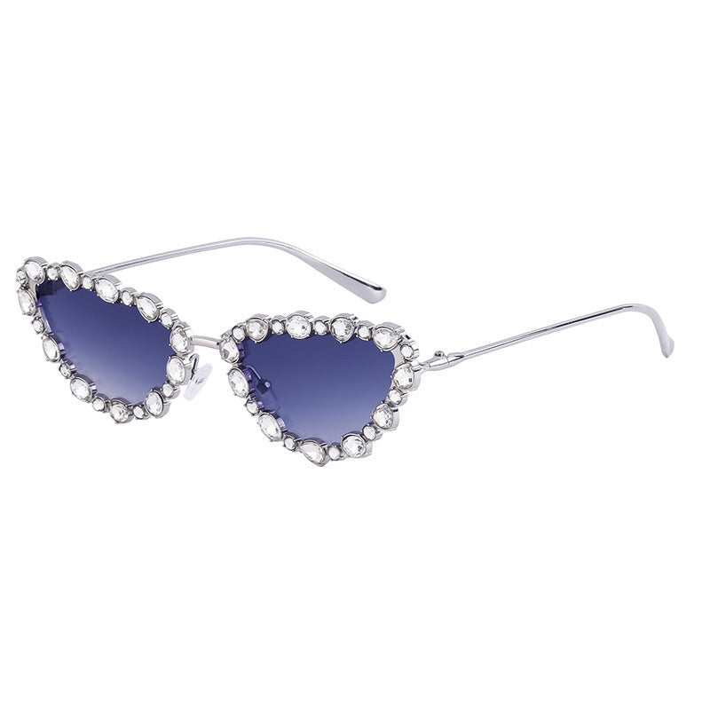 Fashion Personalized Rhinestone Triangle Sunglasses