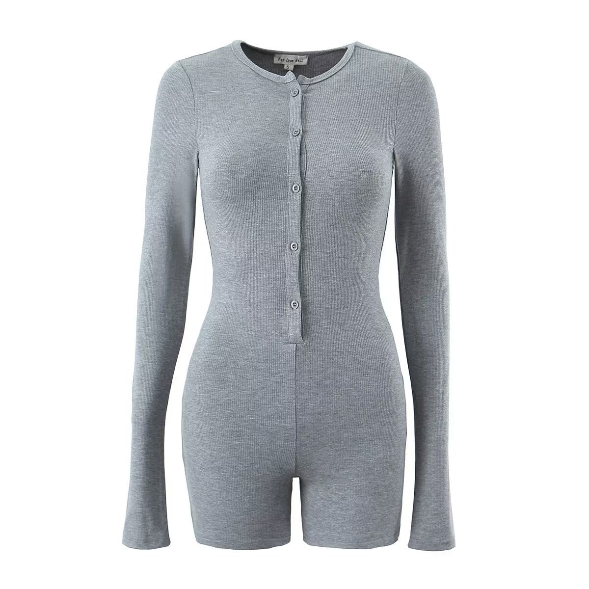 Women Yoga Solid Color Long Sleeve Sports Rompers