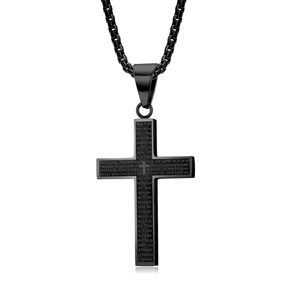 Men'S Fashion Stainless Steel Cross Necklace
