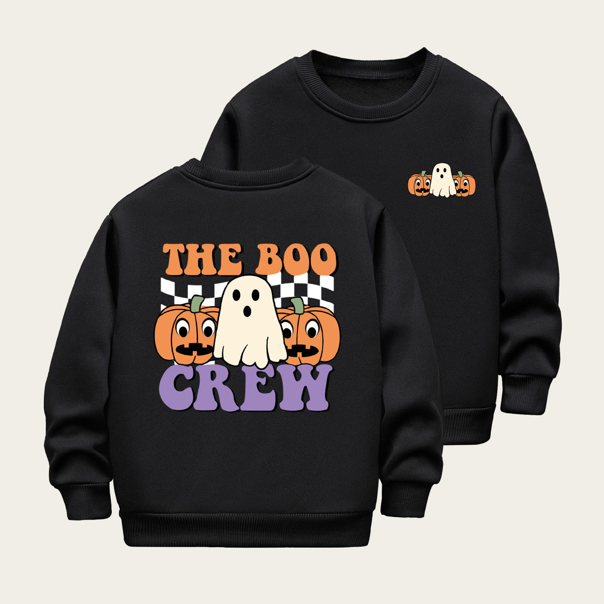 Kids Toddler Boys Girls Halloween Cartoon Fleece Sweatshirts