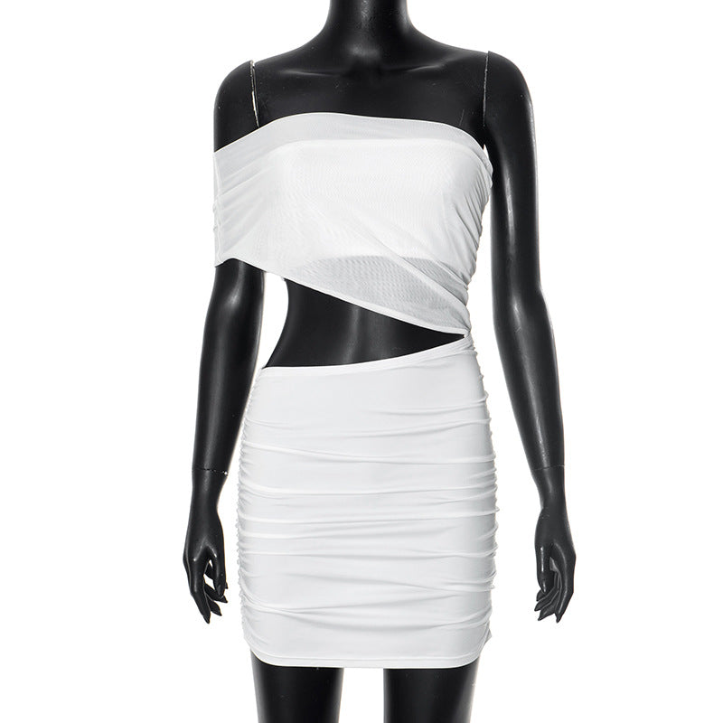Sexy Women Off-Shoulder Cut Out Mini Dress