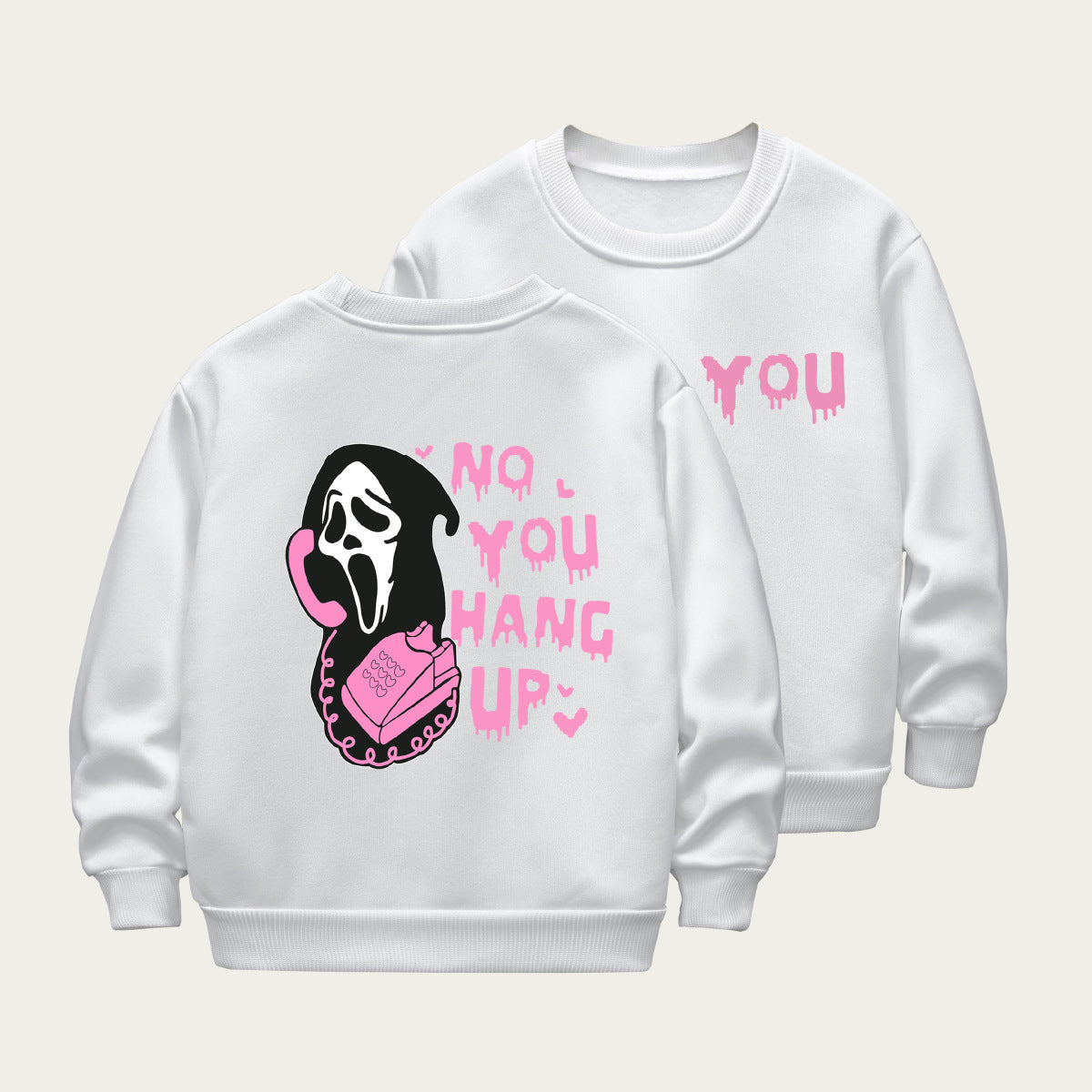 Kids Toddler Boys Girls Casual Halloween Print Fleece Sweatshirt