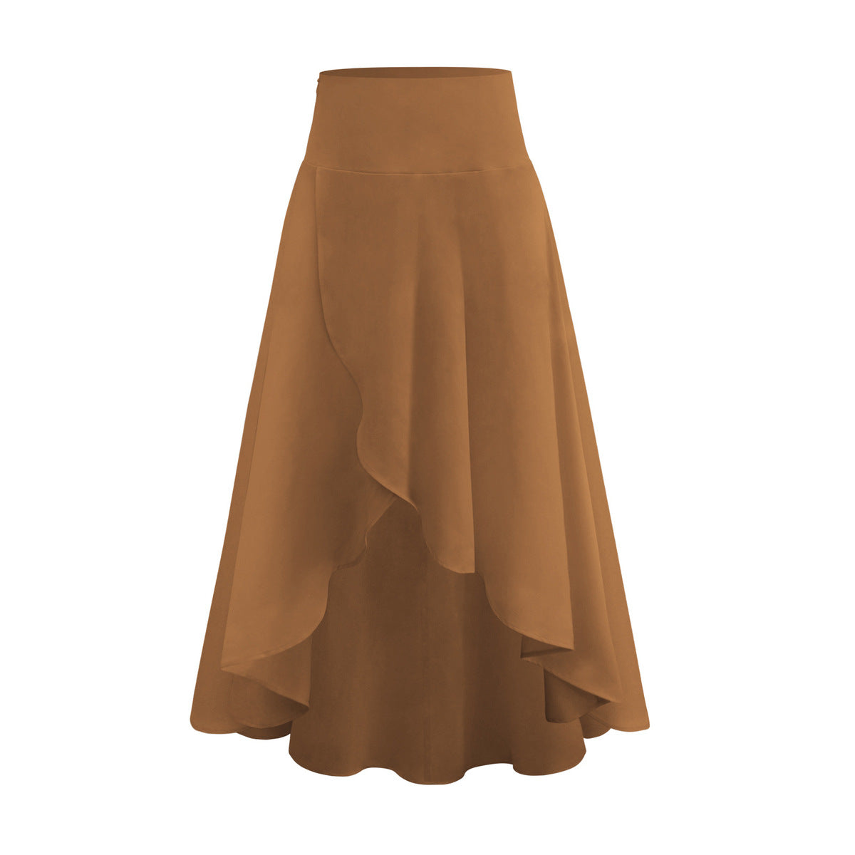 Falda irregular suelta de color sólido informal de verano para mujer