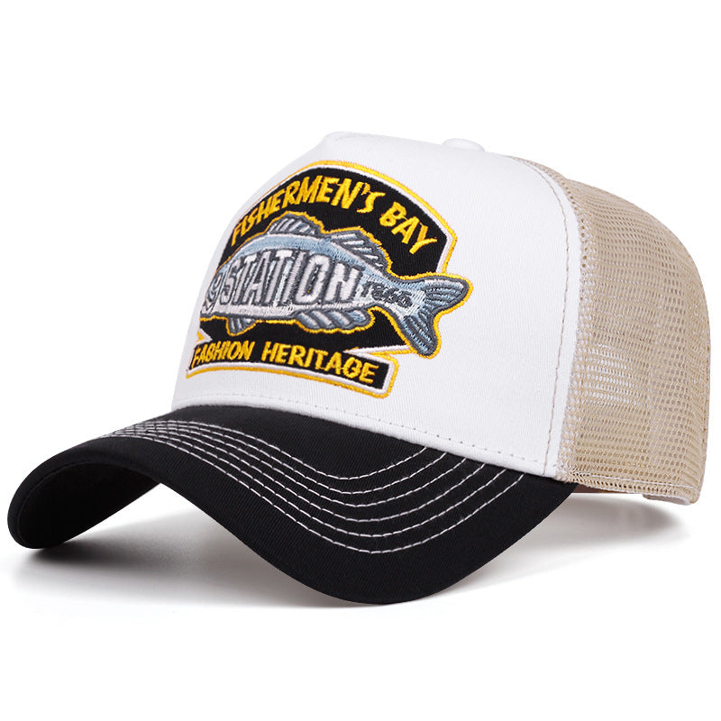 Gorra de camionero transpirable para exteriores con bordado vintage