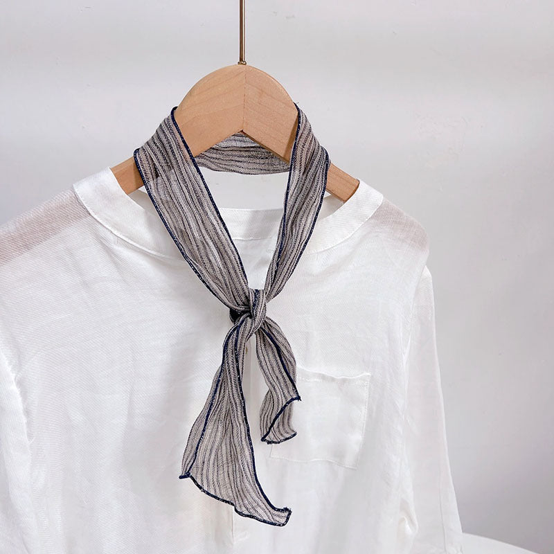 Spring And Summer Women Linen Small Long Scarf