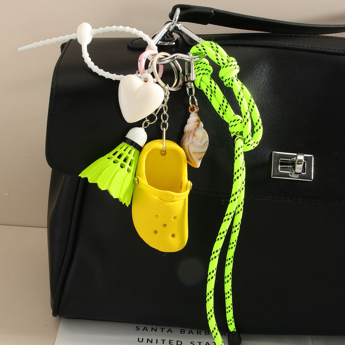 Creative Mini Slippers Starfish Keychain