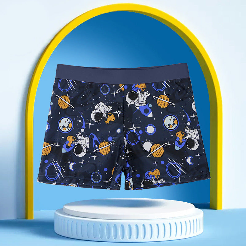 Bañador de secado rápido con estampado de dibujos animados para niños