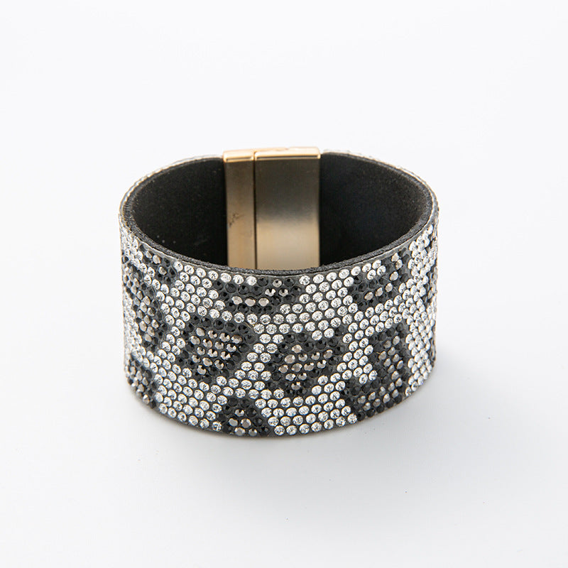 Pulsera de ala ancha con diamantes de imitación de Bohemian Wind