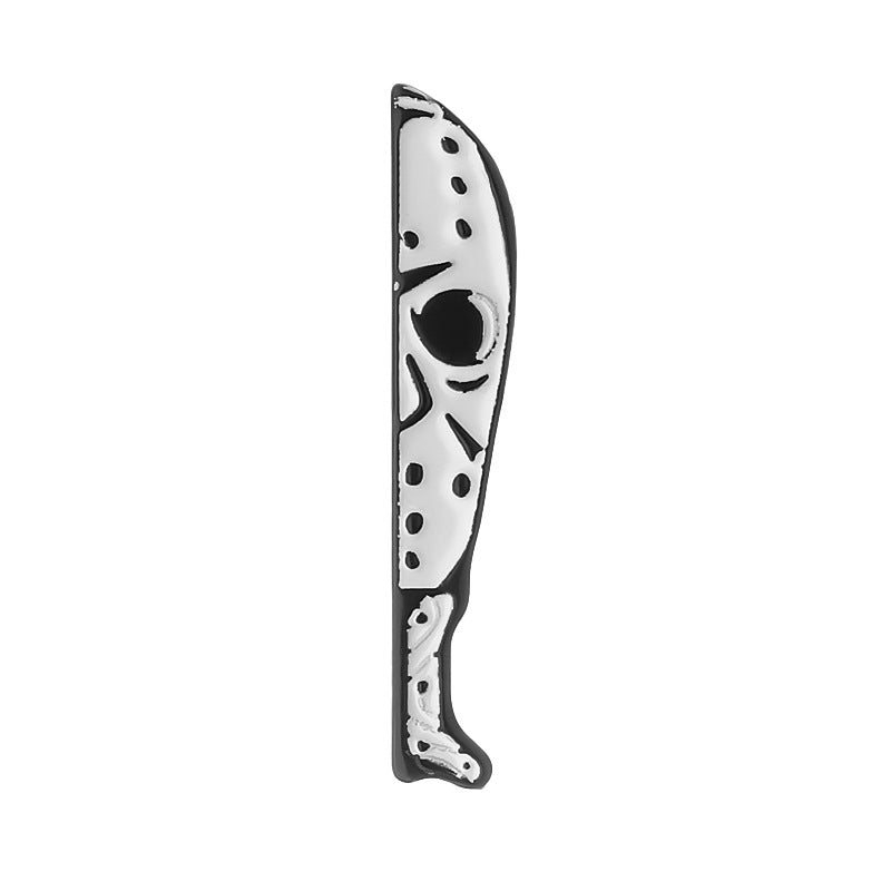 Broche poignard tête de mort punk gothique pour femme Halloween