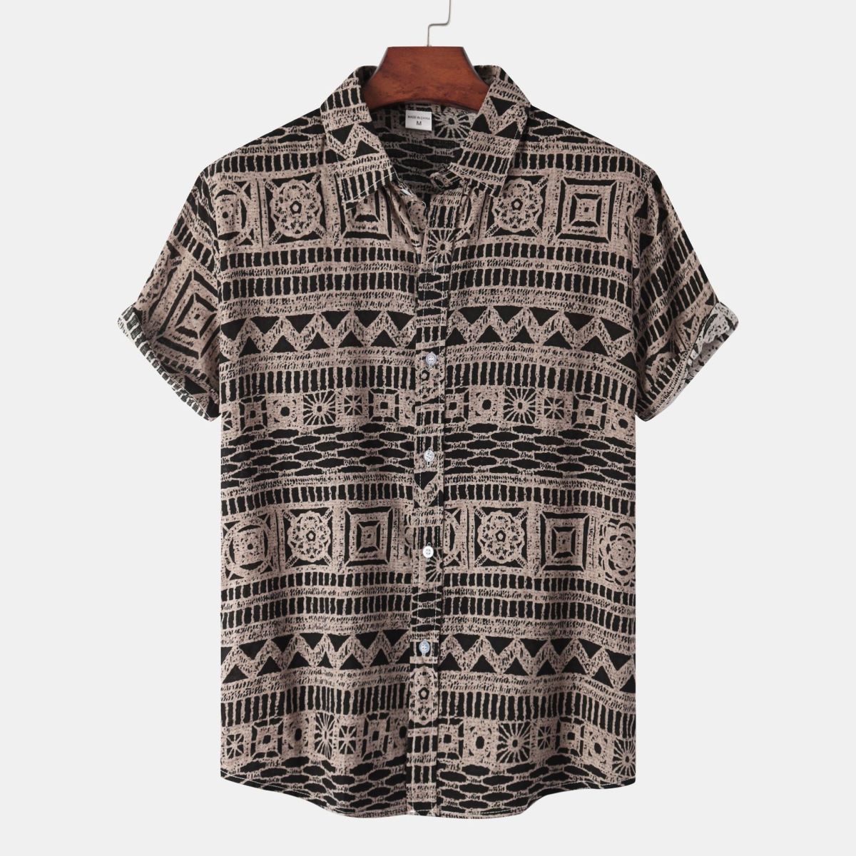 Men Casual Vacation 3D Print Short Sleeve Shirt