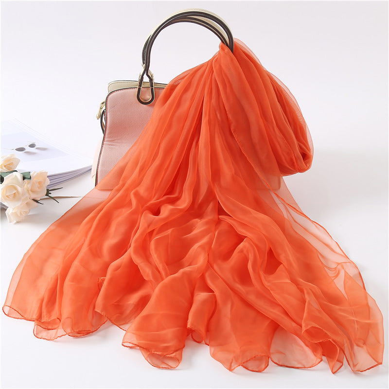 Large Size Solid Color Sunscreen Scarf for Women