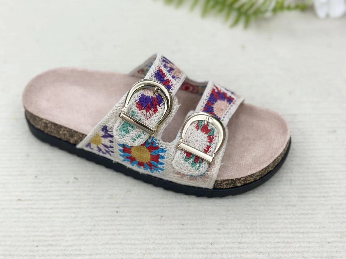 Pantuflas tejidas informales de moda para mujer para vacaciones