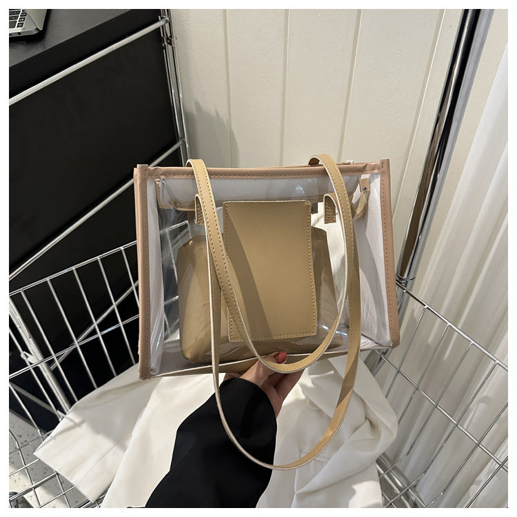 Summer Transparent Large Capacity Pvc Tote Bag