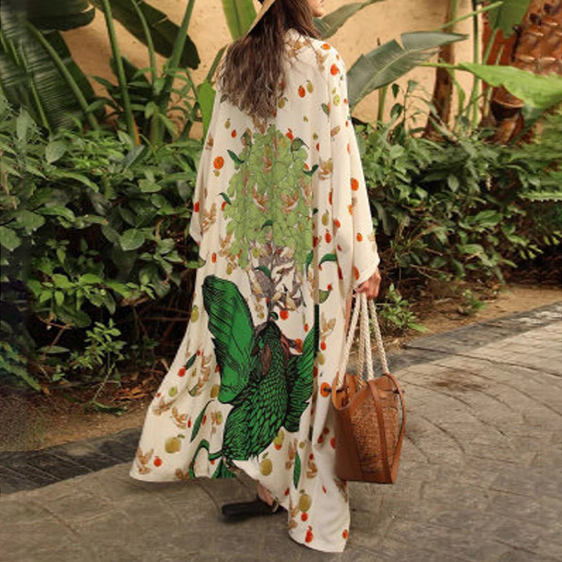 Women Fashion Casual Vacation Printed Swimwear Cover-Up