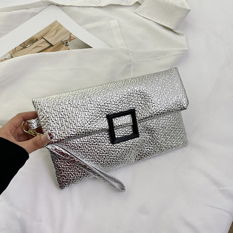 Simple Casual Solid Color Flap Clutch Bag