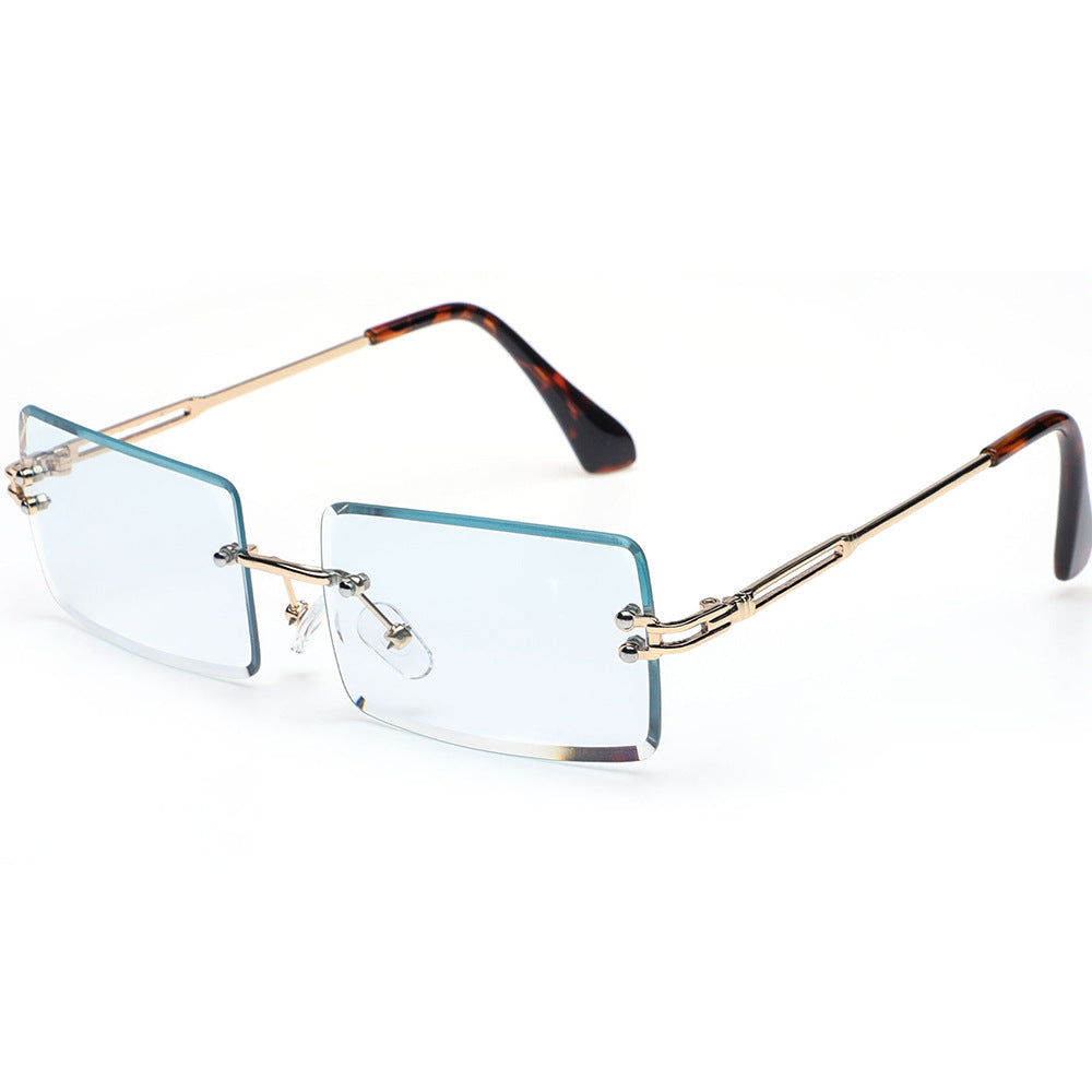 Lunettes de soleil tendance sans monture en métal