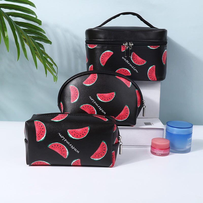 Bolsa de cosméticos fresca de verano de color amarillo limón