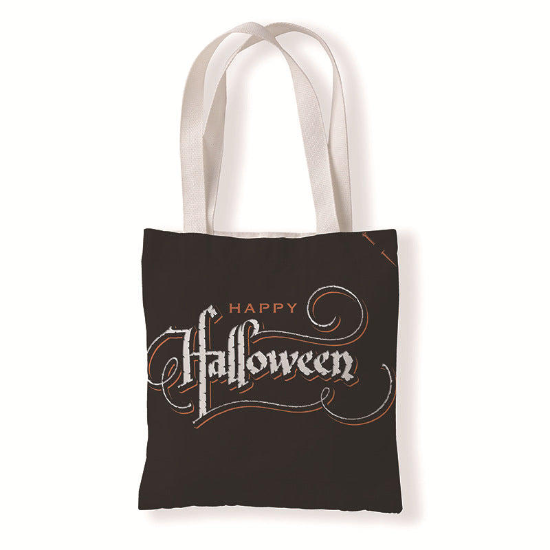Bolsa de lona con estampado de calabaza de Halloween para uso diario