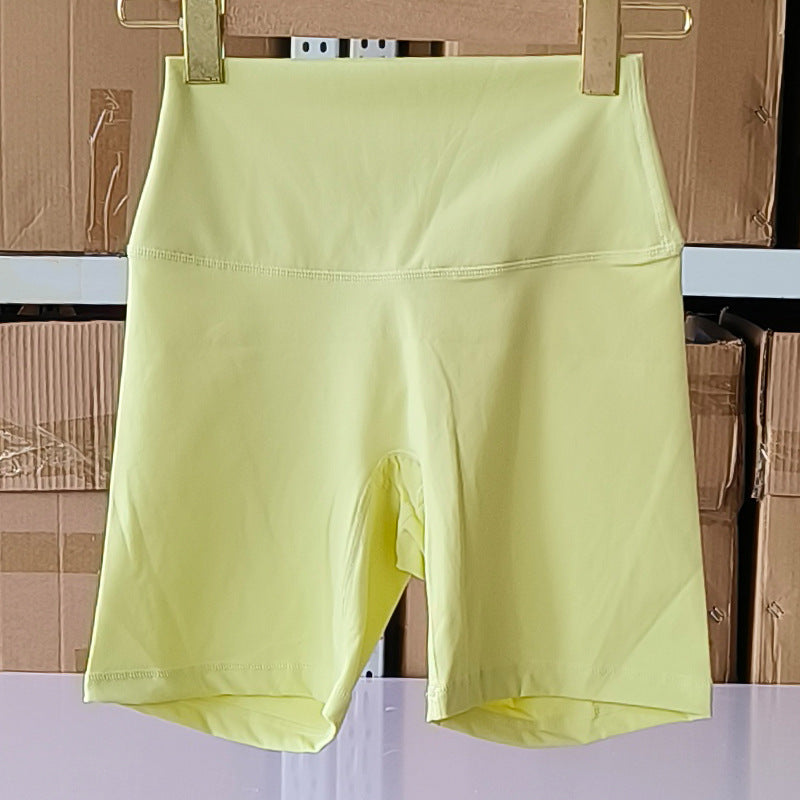Short de yoga taille haute uni pour femme