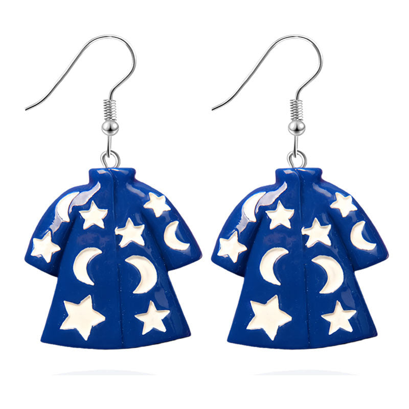 Pendientes de resina con diseño divertido de murciélago, calabaza y fantasma para Halloween para mujer