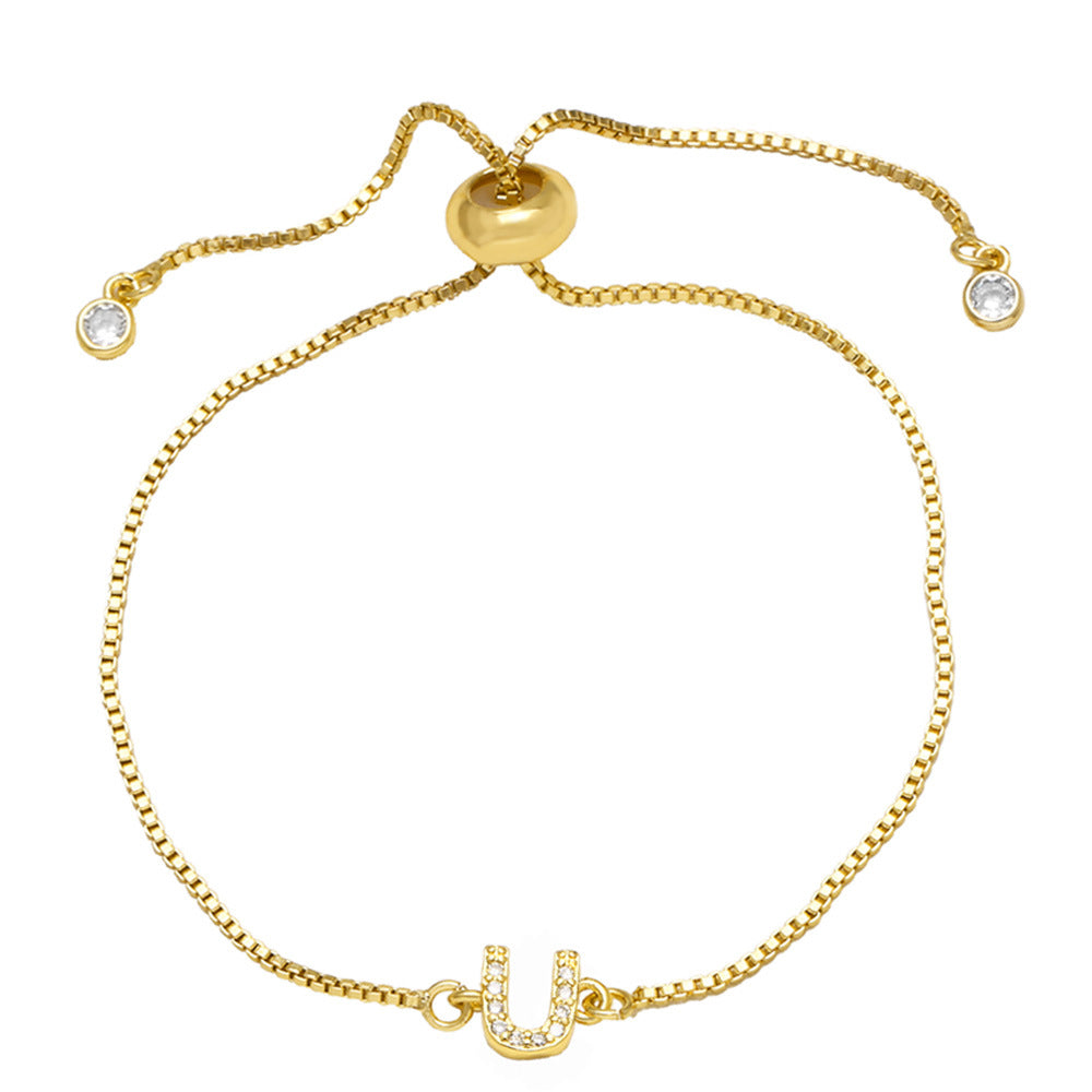 Fashion Adjustable Alphabet Bracelet for Women