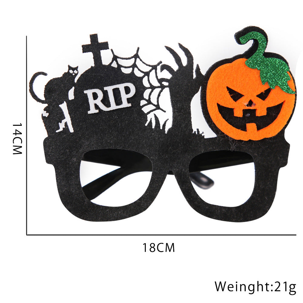 Décoration de fête d'Halloween avec des lunettes en plastique