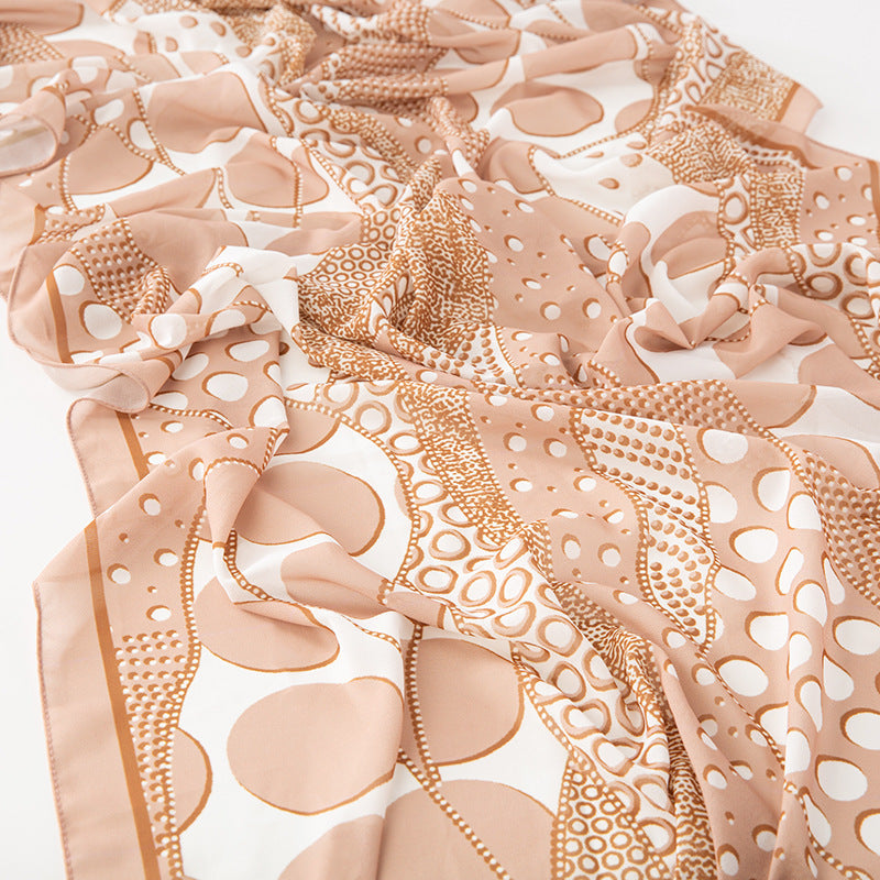 Women Summer Spring Floral Chiffon Long Scarf