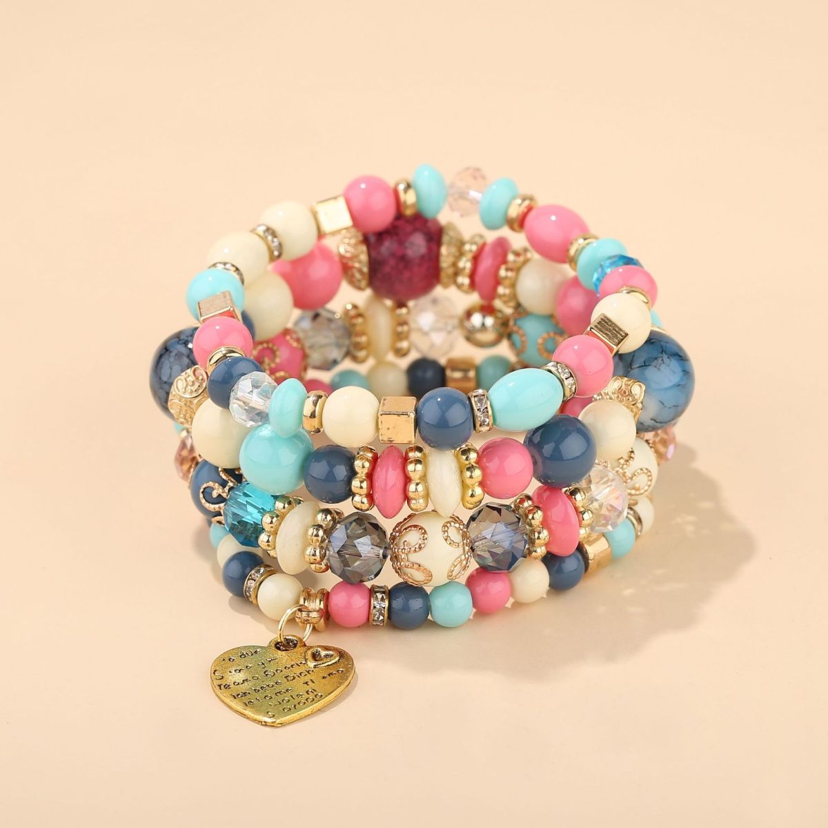 Bohemian Style Multi-Layer Wooden Beaded Bracelet