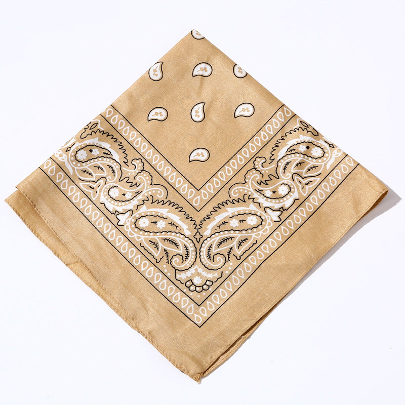 Women Fashion Cashew Print Square Scarf Cotton Street Style Accessory
