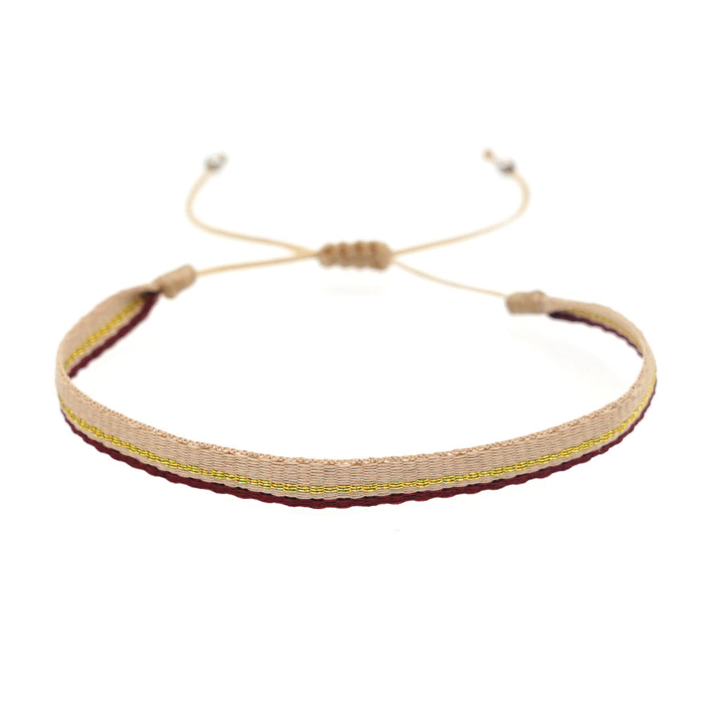 Bohemian Ethnic Ribbon Handwoven Bracelet