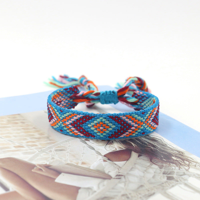 Bohemian Vintage Hand Woven Embroidery Bracelet