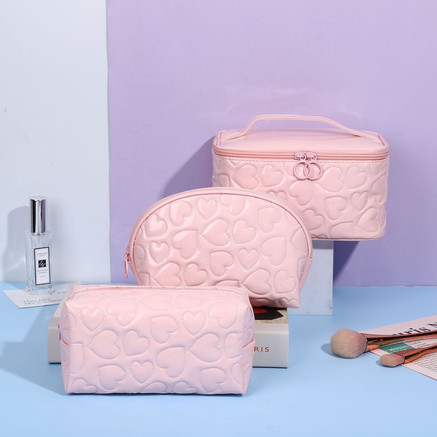 Bolsa de cosméticos con forma de corazón de San Valentín estilo Y2k de Dopamine