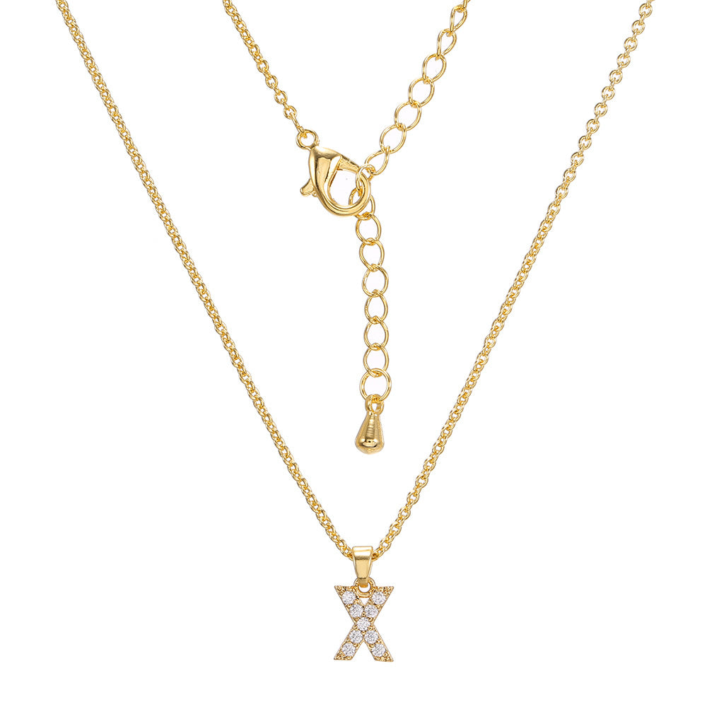Collier pendentif alphabet simple et tendance pour femme