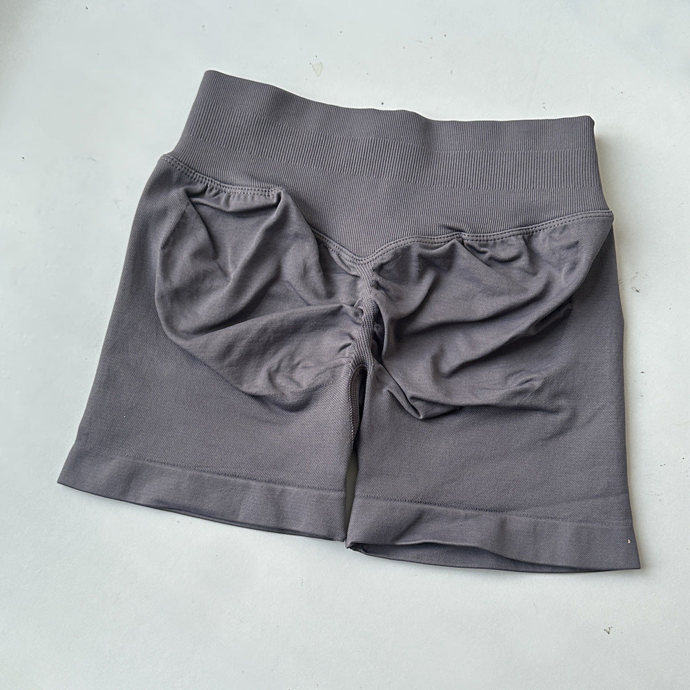 Short de yoga sans coutures élastique et décontracté pour femme