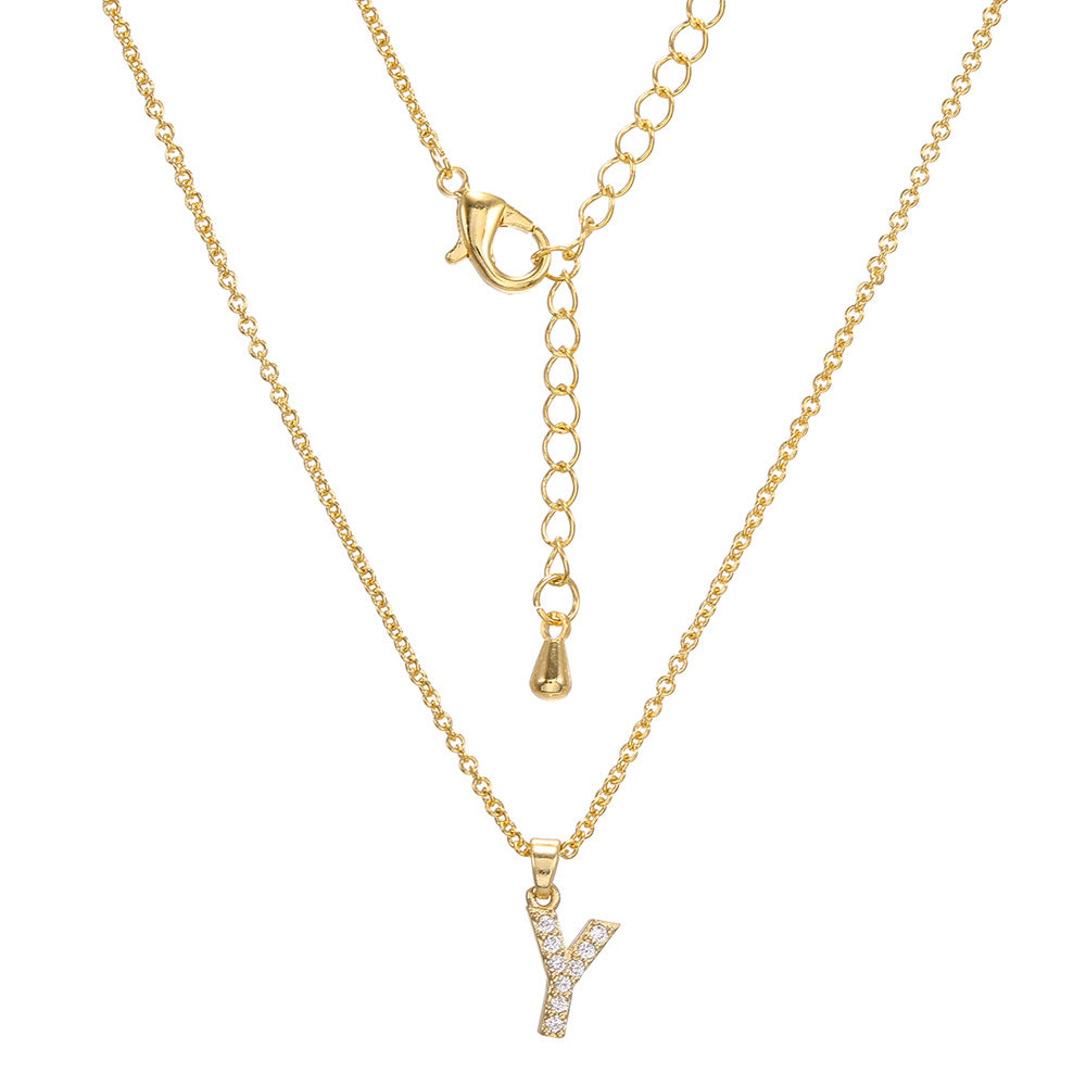 Collier pendentif alphabet simple et tendance pour femme