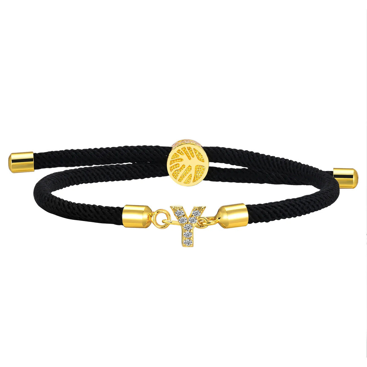 Fashion 26 Rhinestone Alphabet Adjustable Bracelet