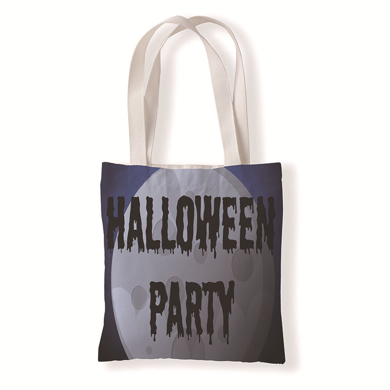 Bolsa de lona con estampado de calabaza de Halloween para uso diario