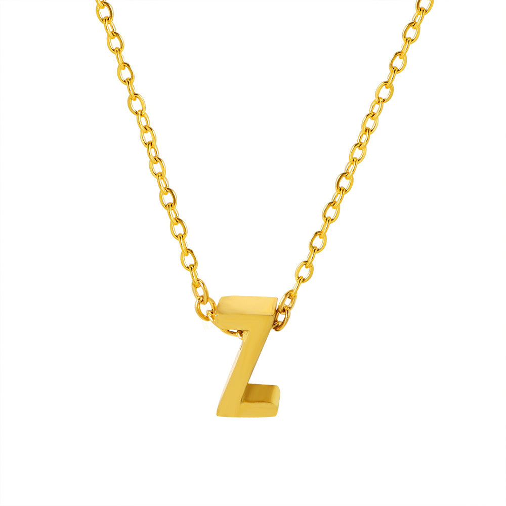 Collar con colgante de alfabeto simple a la moda para mujer