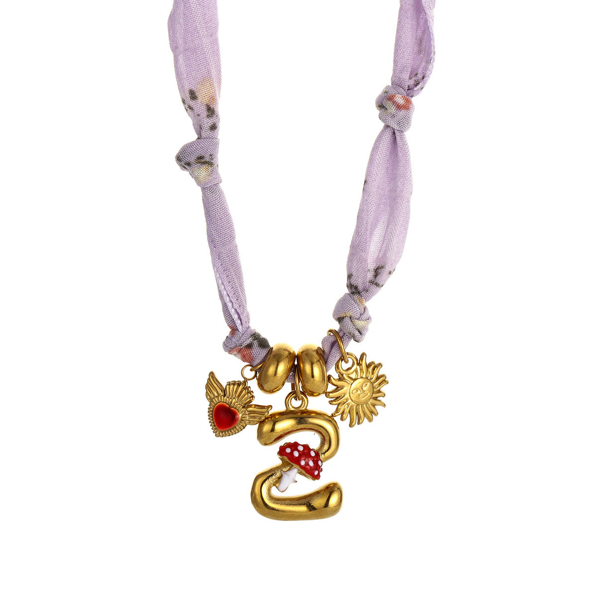 Collares de seda con colgante de letras inglesas y aceite de gota hechos a mano para mujer
