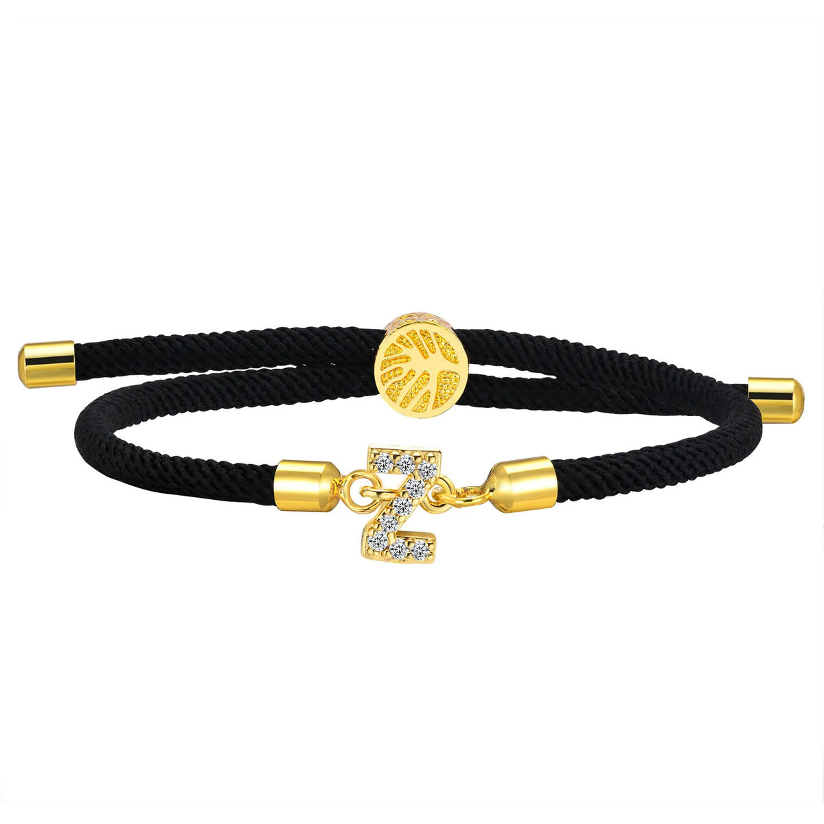 Fashion 26 Rhinestone Alphabet Adjustable Bracelet