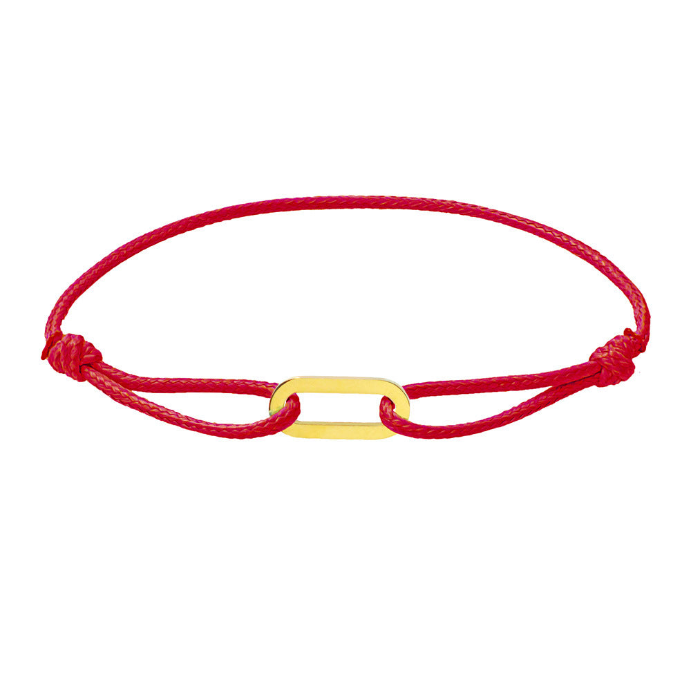 Women Fashion Simple Hand-Woven Single Ring Rope Adjustable Bracelet