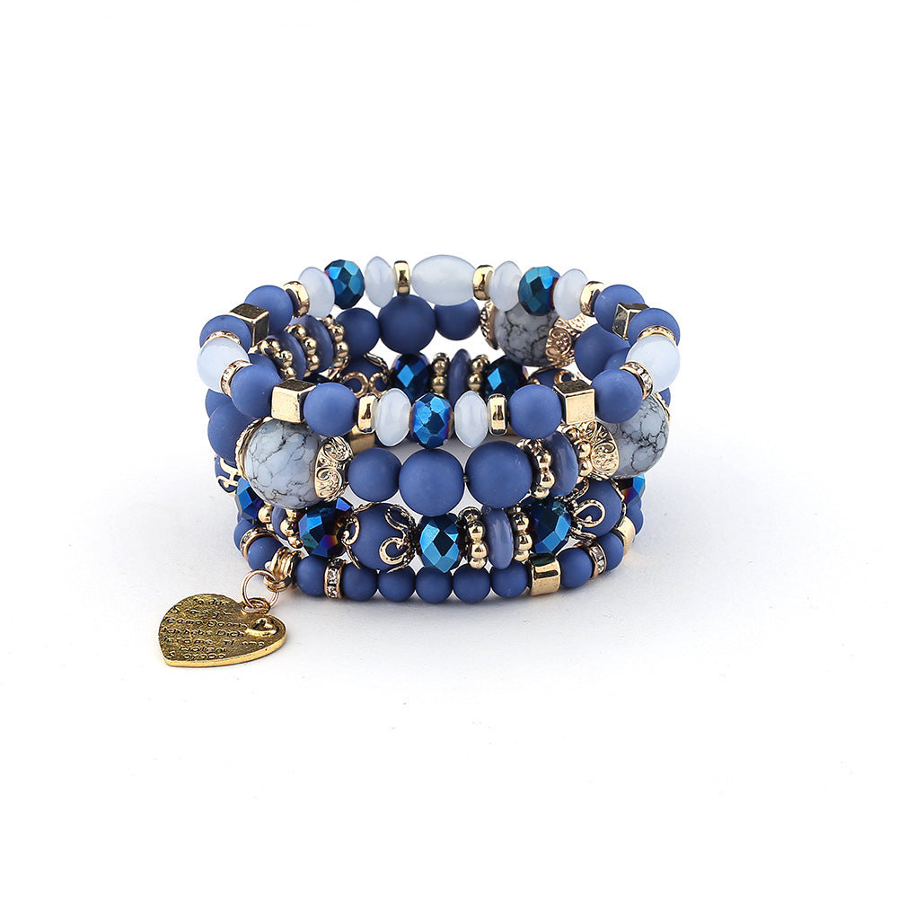 Bohemian Style Multi-Layer Wooden Beaded Bracelet