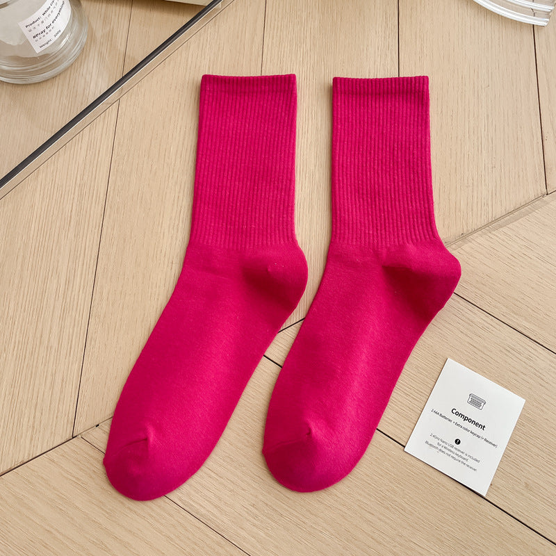 Calcetines sencillos de color sólido multicolor