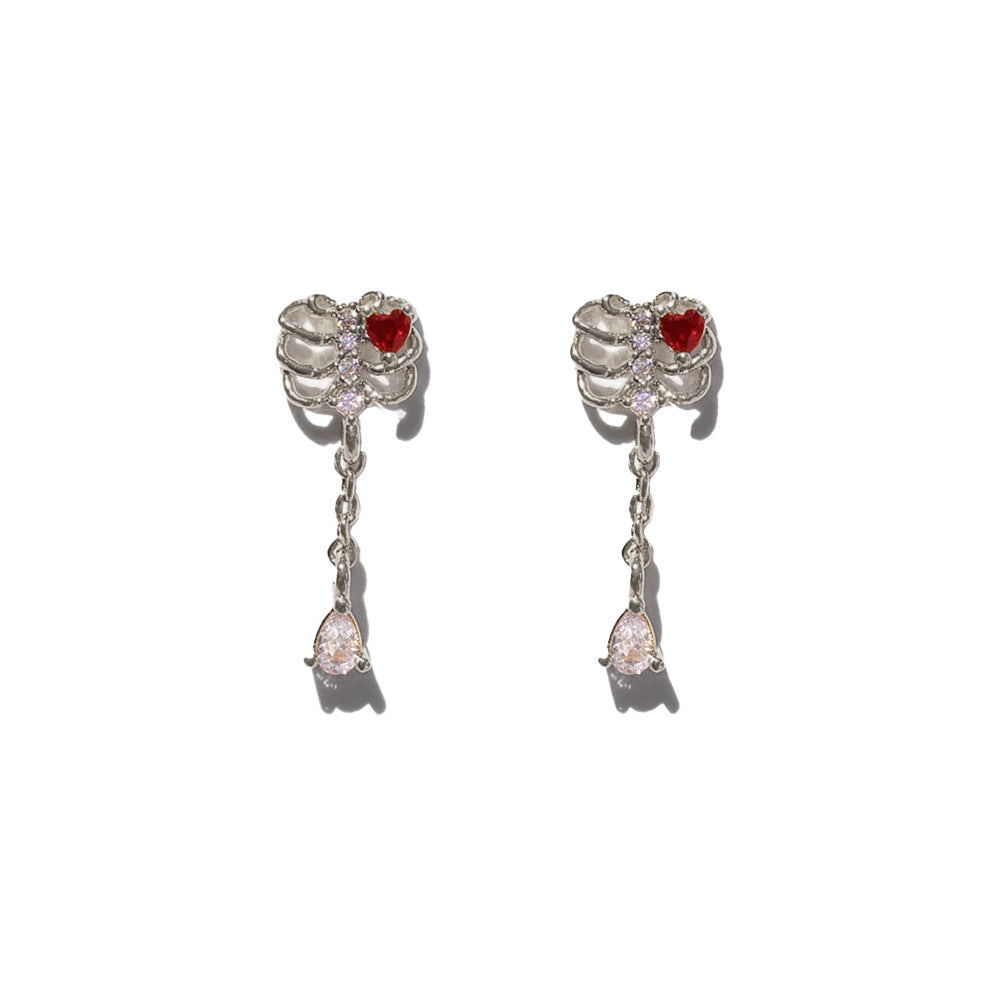 Halloween Black Cat Pumpkin Skull Stud Earrings