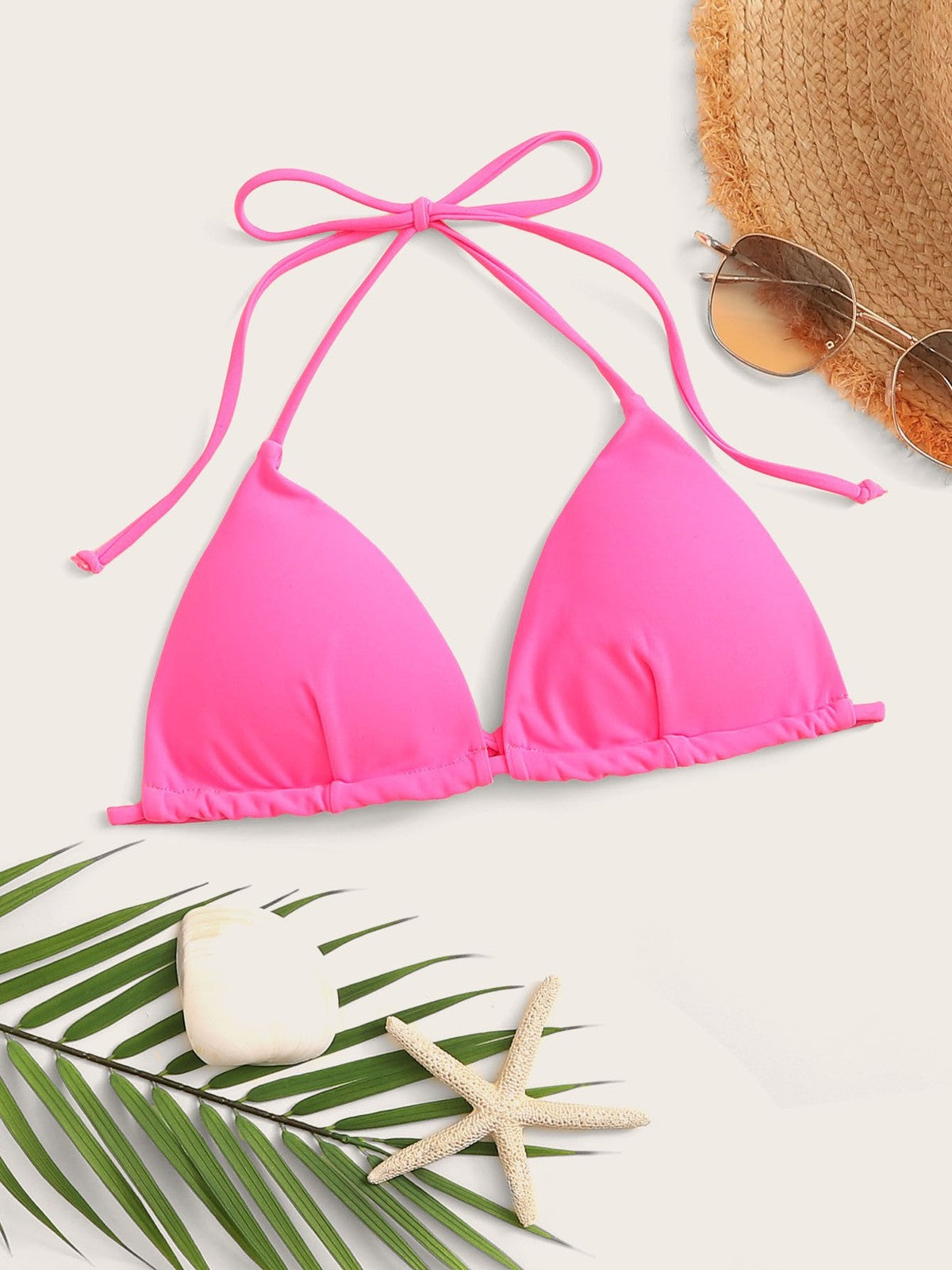 Women's Fashion Sexy Solid Color Halter-Neck Bikini