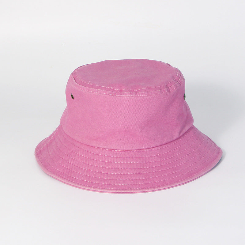 Fashion Casual Solid Color Denim Bucket Hat