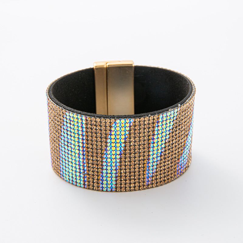 Pulsera de ala ancha con diamantes de imitación de Bohemian Wind