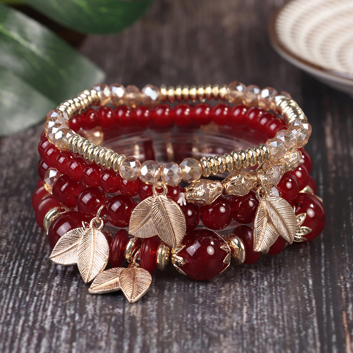 Bohemian Beaded Multi-Layer Bracelet Set