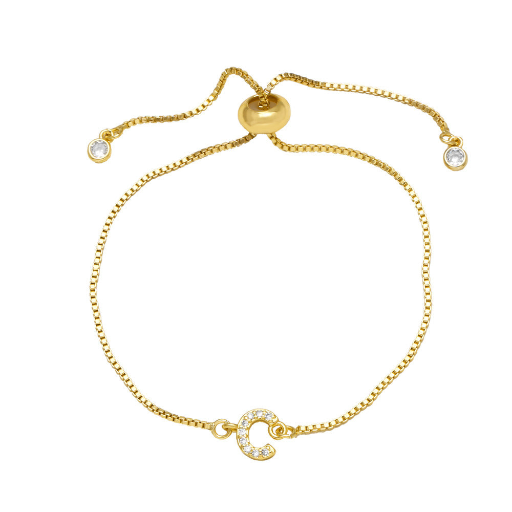 Fashion Adjustable Alphabet Bracelet for Women
